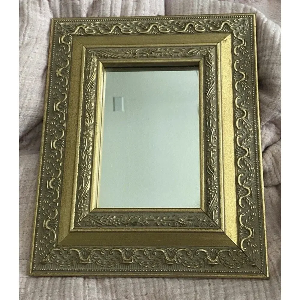 Gold Florentine Wall Mirror Ornate Vintage Accent 9x11 Hollywood Regency Pier 1
